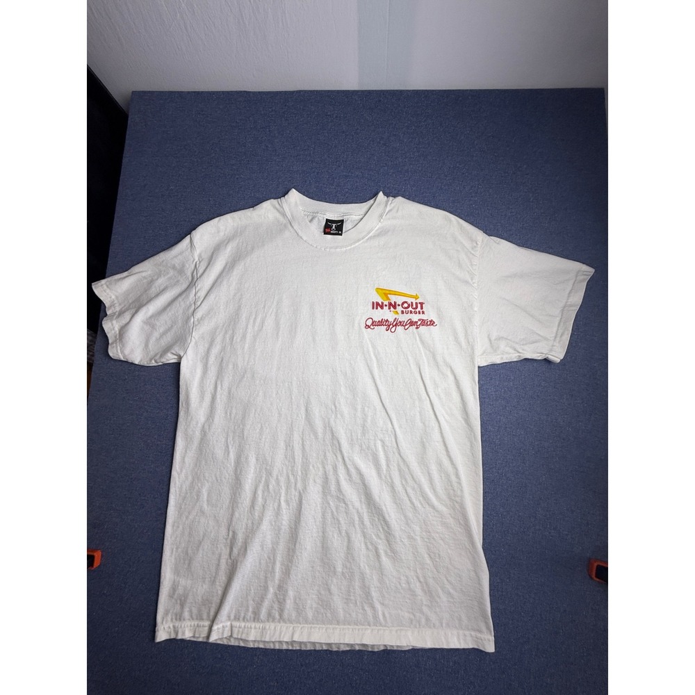 In-N-Out Burger 60th Anniversary Graphic T-Shirt Mens Large White Hanes Beefy-T